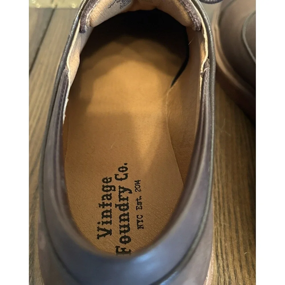 Vintage Foundry‎ Men's Lester Oxfords Shoe Brown Size 10